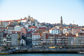Fototapeta na wymiar Ribeira district in the historic center of Porto