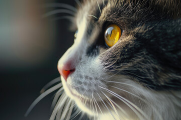 Feline Focus: Up-Close Portrait
