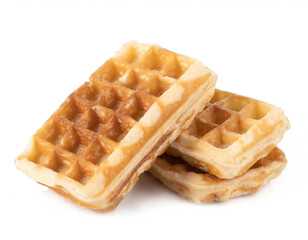 Waffeln isoliert auf wei&szlig;en Hintergrund, Freisteller 