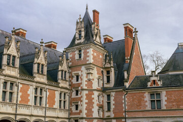 Fototapeta na wymiar View inside Blois Castle, Loir-et-Cher, France