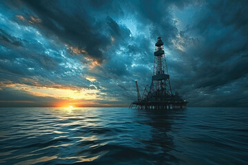 Obraz premium Deep Earth Harvest: Oil Extraction