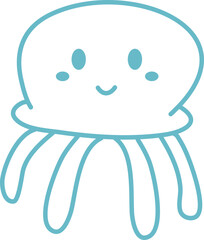 animal outline for cute jellyfish