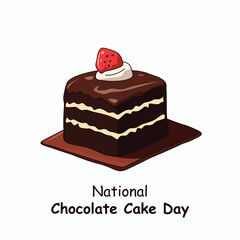 National Chocolate Cake Day background.
