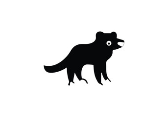 Bush Dog minimal style icon illustration design