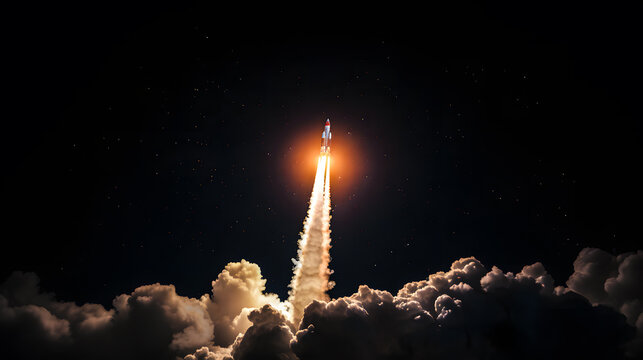 D&eacute;collage d'une fus&eacute;e dans l'espace