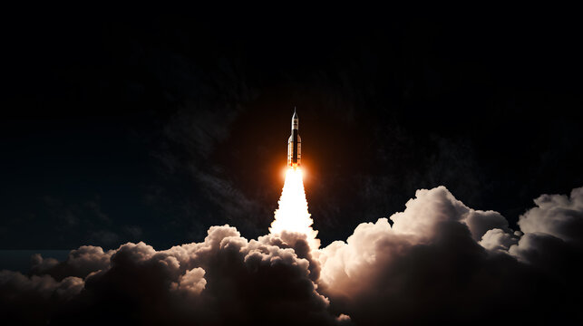 D&eacute;collage d'une fus&eacute;e dans l'espace