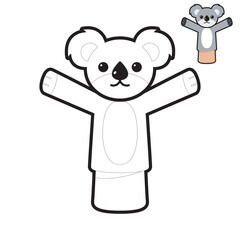 Coloring pages Hand puppets