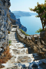 Santorin Treppe