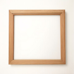 Maqueta de marco vertical vac&iacute;o aislada sobre fondo transparente, plantilla de arte para pintura, fotograf&iacute;a o afiche, elemento de dise&ntilde;o de maqueta de un marco de madera de roble