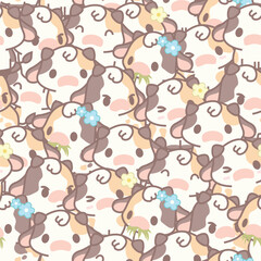 Cute Kiddie Cow Pattern Design