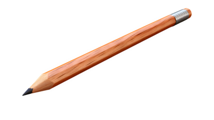 Graphite Pencil Image, Transparent Drawing Tool, PNG Format, No Background, Isolated Sketching Instrument, Fine Art Supplies