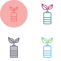 Eco friendly Battery Vector Icon