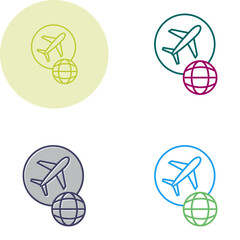 Global Flights Vector Icon