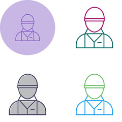 Industry Worker Vector Icon