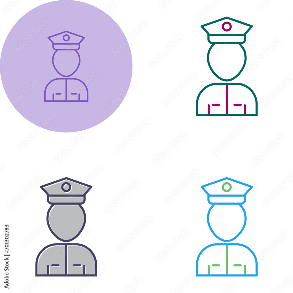 Sticker airport security vector icon