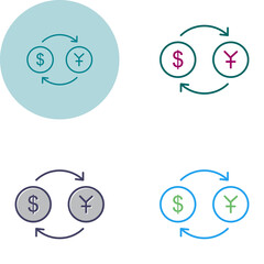 Dollar to Yen Vector Icon