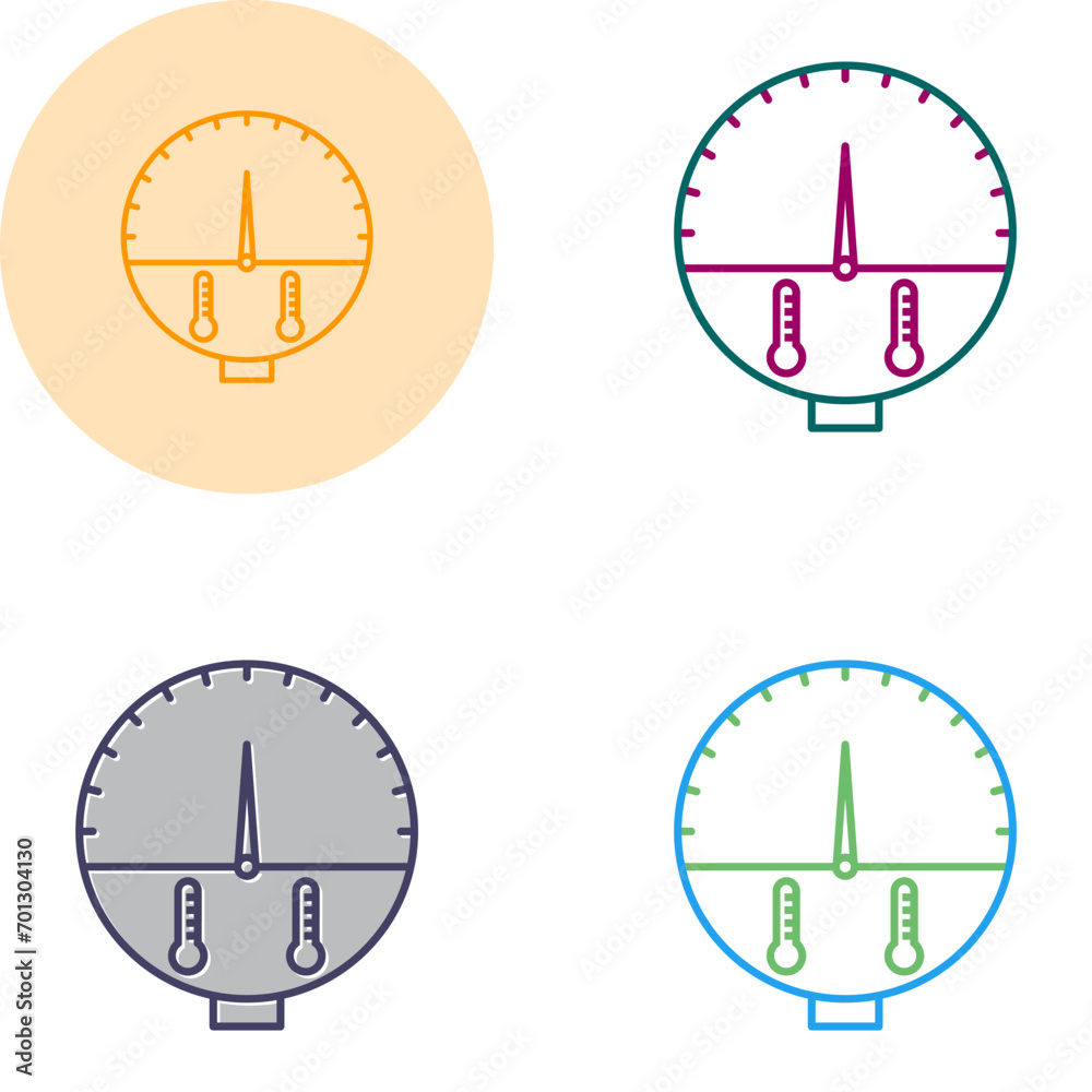 Wall mural temperature indicator vector icon