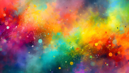 Colorful Abstract Rainbow Background with Bokeh