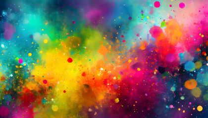 Colorful Abstract Rainbow Background with Bokeh