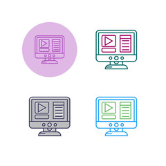 Video Lcd Vector Icon