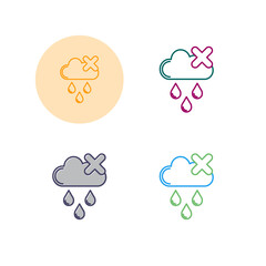 Obraz premium No Rain Vector Icon