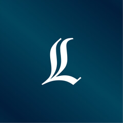 Alphabet letters Initials Monogram logo L, L INITIAL