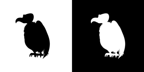 Vulture silhouette icon. Animal icon. Black animal icon. Silhouette
