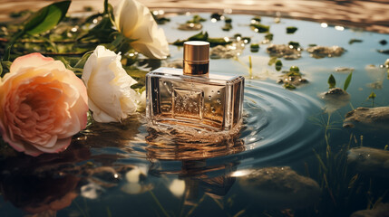 Product_photo_of_perfume_bottle_lying_on_the_water