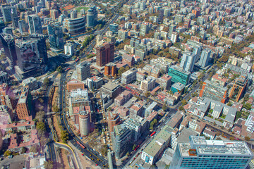 aerial view country Santiago  Chile