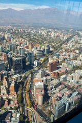 aerial view of the city Santiago Chile