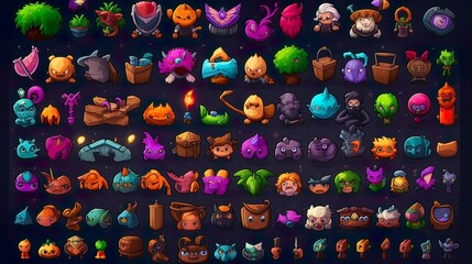 Fototapeta premium Fantasy Characters and Elements