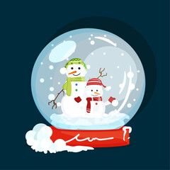 Snowmen. Snowman themed snow globe.
