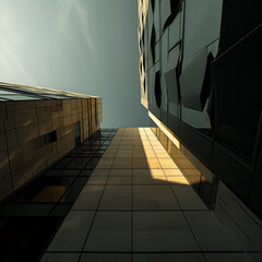 Focus on isolated parts of buildings to create abstract images, sparking curiosity about the larger structure