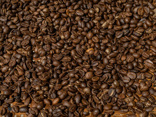 Coffee beans that have been roasted