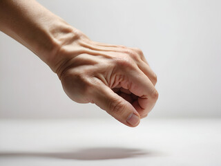 hand in a fist on an all-white background, rights, power, male and female