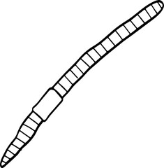 earthworm cartoon illustration.