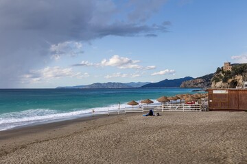 Spiaggia di Finale Ligure a Savona Liguria