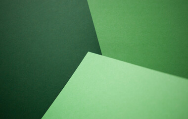 Abstract 3d colored paper green background