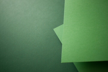 Abstract green 3d background, colored paper