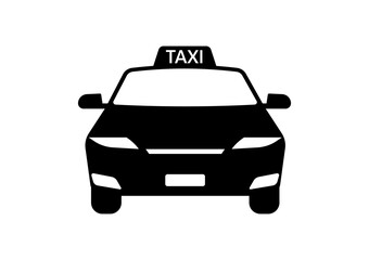 Taxi Icon Symbol. Vector Illustration Isolated on White Background.