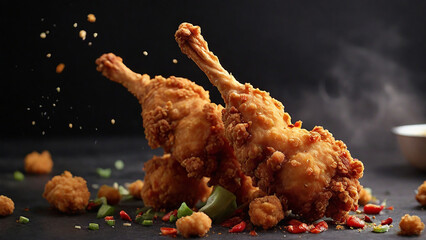 A Symphony of Crunch: Fried Chicken Drumstick with a Spicy Chili Infusion