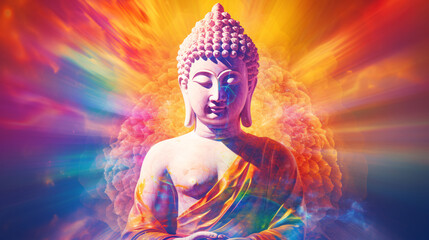 Naklejka na ściany i meble buddha in meditation