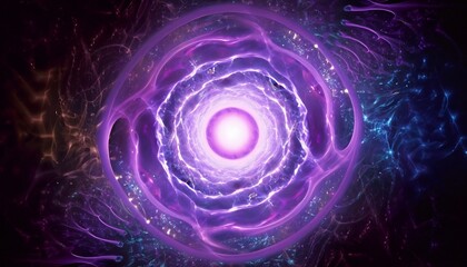 glowing abstract purple spiral suitable for background or cover