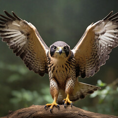 Obraz premium Falcons Majestic Exploration of Aerial Mastery and Predatory Elegance ai generated