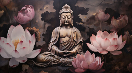 buddha in meditation lotus