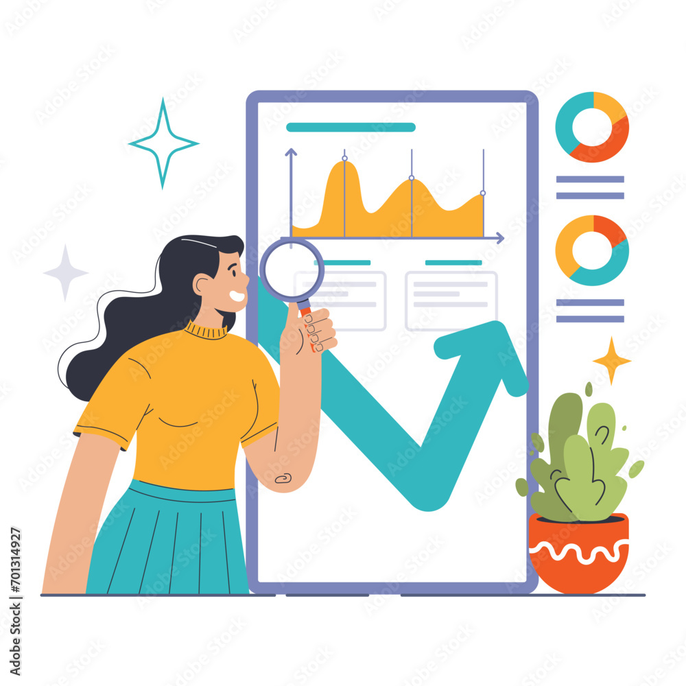 Poster website analysis. conversion rate and traffic analysis. experts analyzing website performance. user 