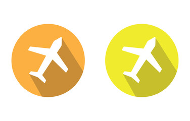 Obraz premium Plane vector icon in modern flat style isolated. Collection of vector symbol on white background. Airplane icon symbol isolated . Vector illustration.