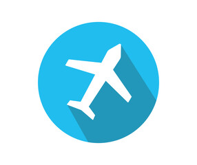 Plane vector icon in modern flat style isolated. Collection of vector symbol on white background. Airplane icon symbol isolated . Vector illustration.