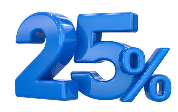 recommend clip art: 3D Render 25 Off Percent Blue
