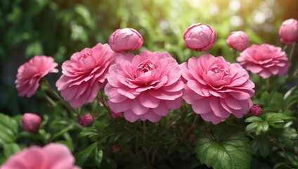 Beautiful Close-up of Pink Flowers in Nature
